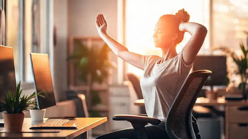 Una mujer encuentra paz en el trabajo